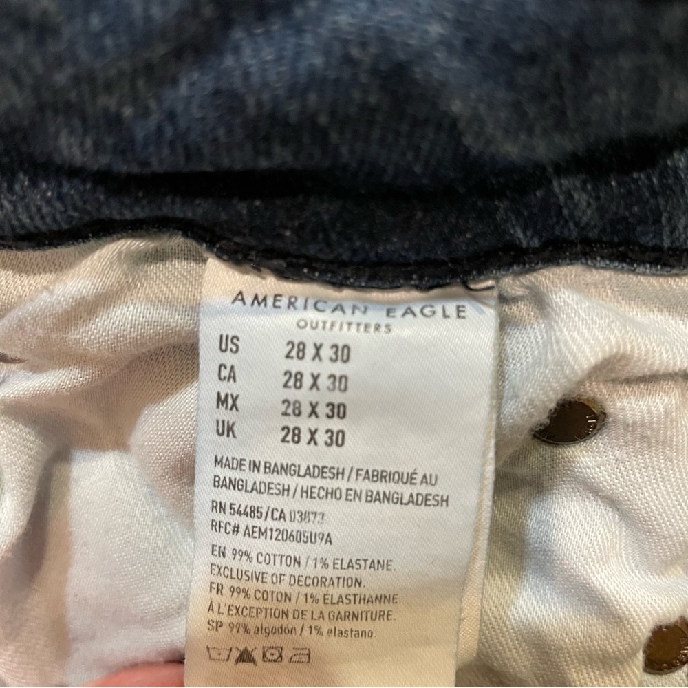American Eagle Mens Distressed Skinny Jeans.  Size 28x30 - Picture 4 of 7